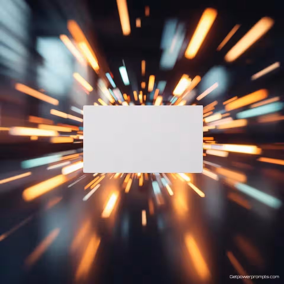 Minimalistisch visitekaartje, bewegingsonscherpe fotografie, energieke sfeer, studiobelichting belichting, effen achtergrond achtergrond, dynamische beweging, professionele zakelijke esthetiek, snelheidseffect, artistieke bewegingsopname, scherpe onderwerpfocus met wazige bewegingssporen