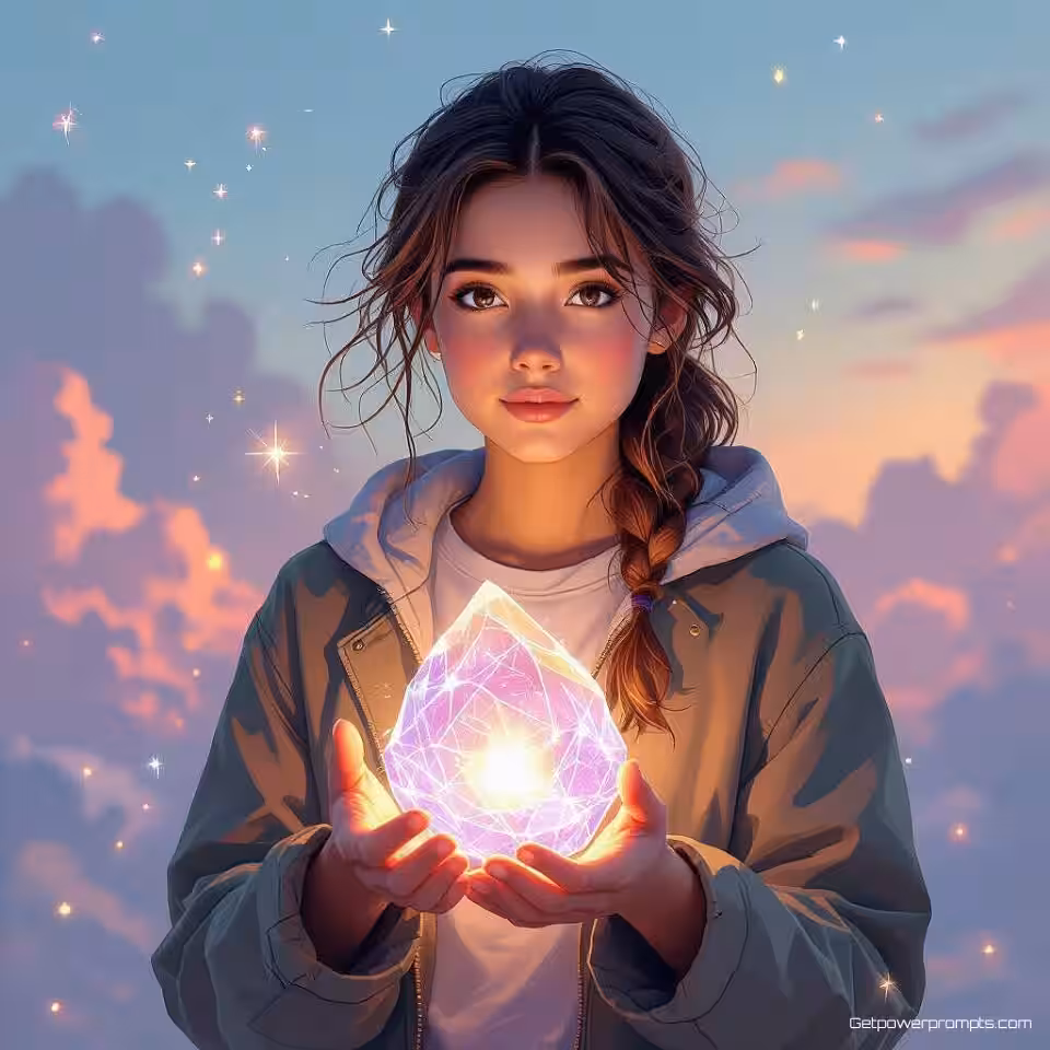 Magisch artefact, digitale illustratie, hoopvol sfeer, young adult fictie boekomslag, gradiënt achtergrond, hedendaags ontwerp, pastelkleuren, emotioneel verhaal, professionele publicatiekwaliteit, coming-of-age thema, moderne typografie lay-out