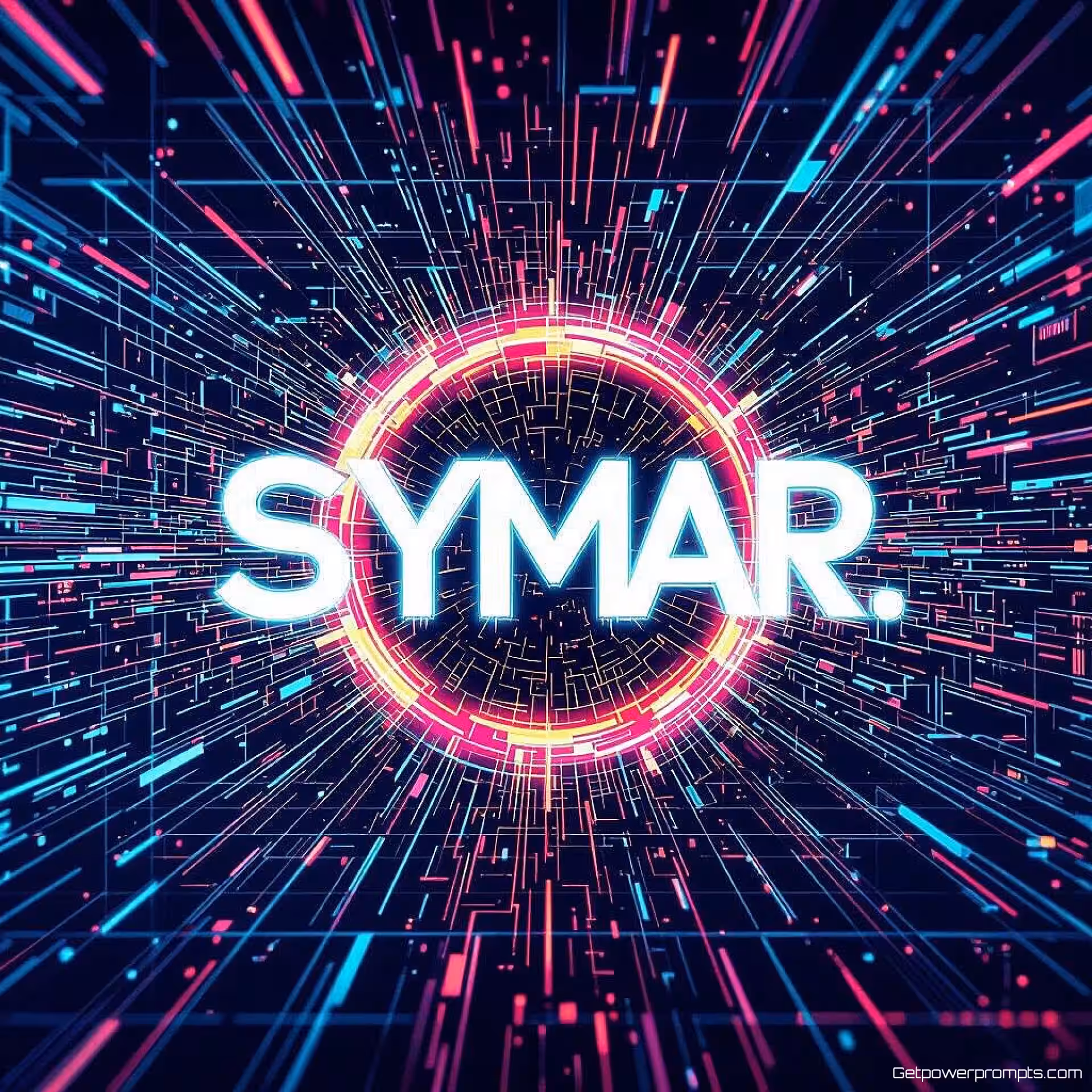 Creatief designbureau symbool, digitale glitch art, pixelverplaatsingsvervorming vervorming, digitaal draadmodel raster achtergrond, neon cyaan en magenta kleurenschema, futuristisch sfeer, pixelvervormingseffecten, cyberpunk esthetiek, digitale corruptie visueel, professionele merkidentiteit, moderne glitch presentatie, schone compositie