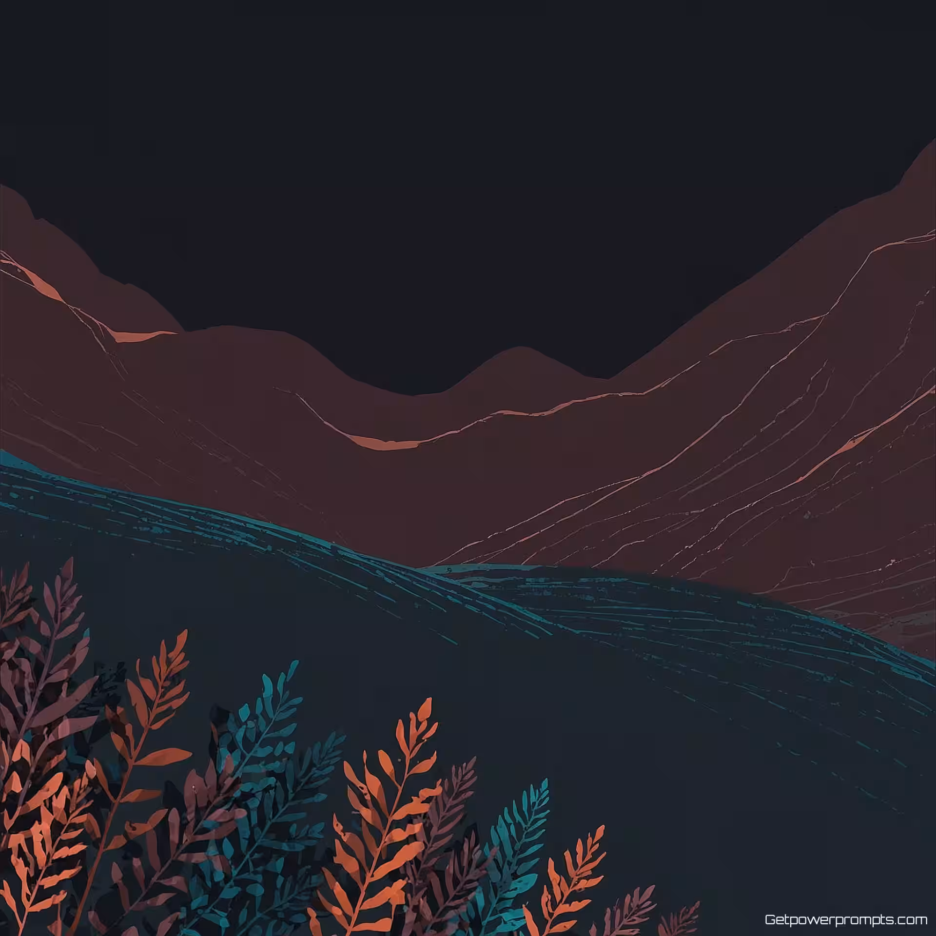 Natuur, abstract, effen kleur achtergrond, gedempt, schone lijnen, professionele branding, vectorstijl, scherpe focus, commercieel gebruik