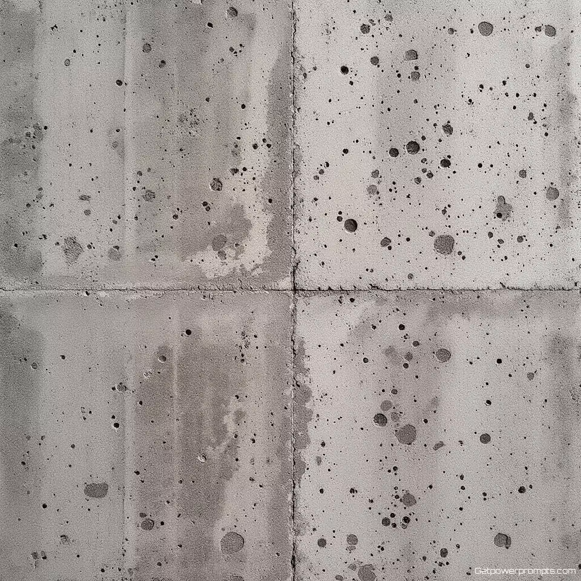 Geborsteld beton betonoppervlak, fotorealistisch architectonische textuur, matte afwerking afwerking, neutrale tonen tonen, naadloos herhalend patroon, effen achtergrond achtergrond, industriële esthetiek, ruwe materiaaltextuur, hoogwaardige digitale kunst, stedelijk ontwerppatroon, betonaggregaatdetails, professionele brandingtextuur