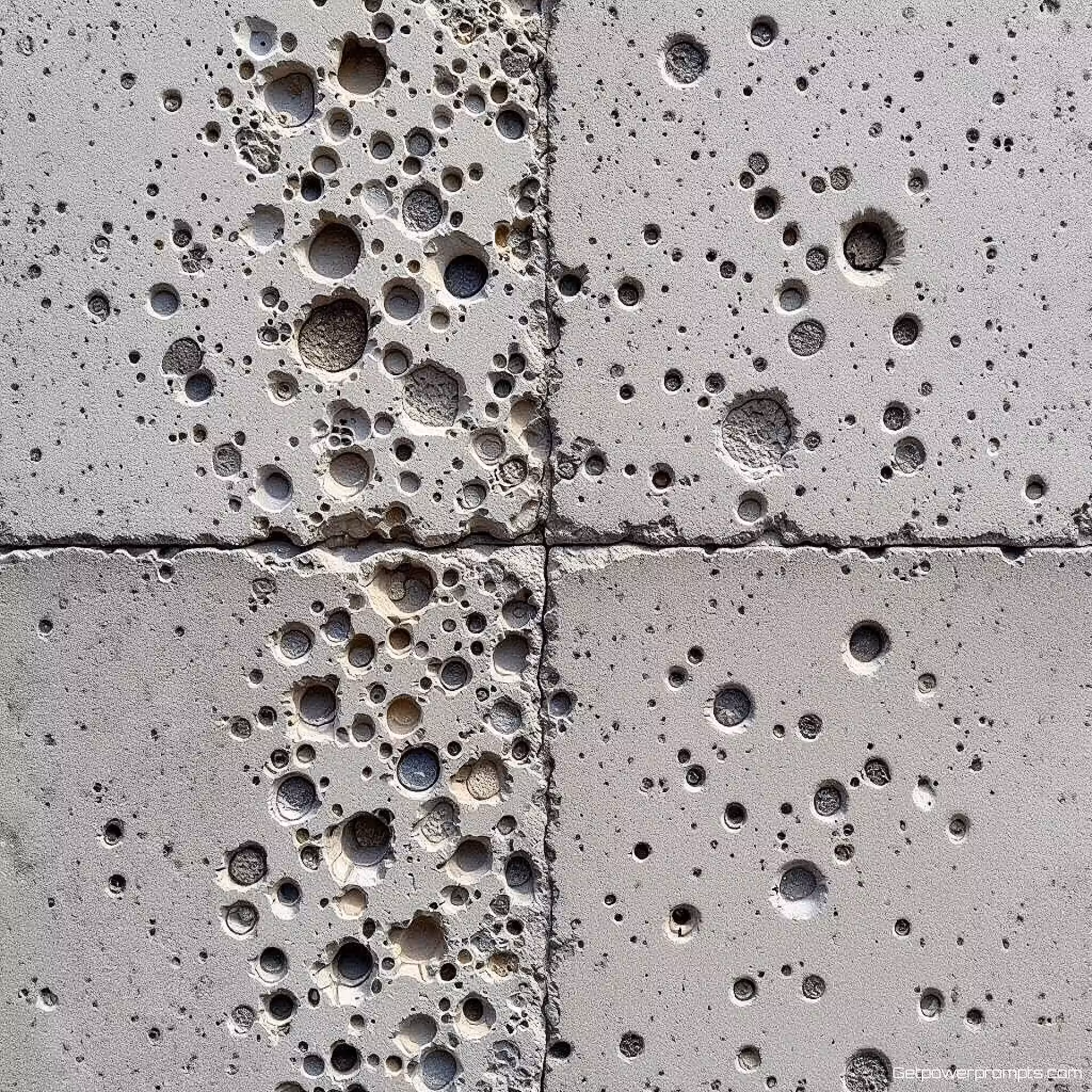 Zichtbeton betonoppervlak, fotorealistisch architectonische textuur, matte afwerking afwerking, neutrale tonen tonen, naadloos herhalend patroon, effen achtergrond achtergrond, industriële esthetiek, ruwe materiaaltextuur, hoogwaardige digitale kunst, stedelijk ontwerppatroon, betonaggregaatdetails, professionele brandingtextuur