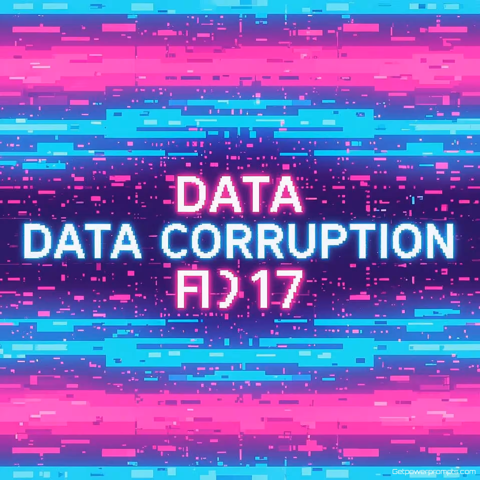 Data corruptie digitaal patroon, cyberpunk ontwerp, neon kleurenschema, data corruptie effecten, digitale vervormingsartefacten, naadloos herhalende textuur, effen kleur achtergrond, pixelverplaatsing, scanlijn interferentie, hoogwaardige digitale kunst, cyberpunk esthetiek, subtiel glitch niveau