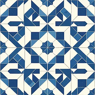 Byzantijns mozaïek tegelpatroon, fotorealistisch digitale textuur, Mediterraans blauw kleurenschema, honingraat compositie, naadloos herhalend patroon, effen kleur achtergrond, geometrische tessellatie, ingewikkelde voegdetails, hoogwaardige digitale kunst, architectonisch oppervlakontwerp