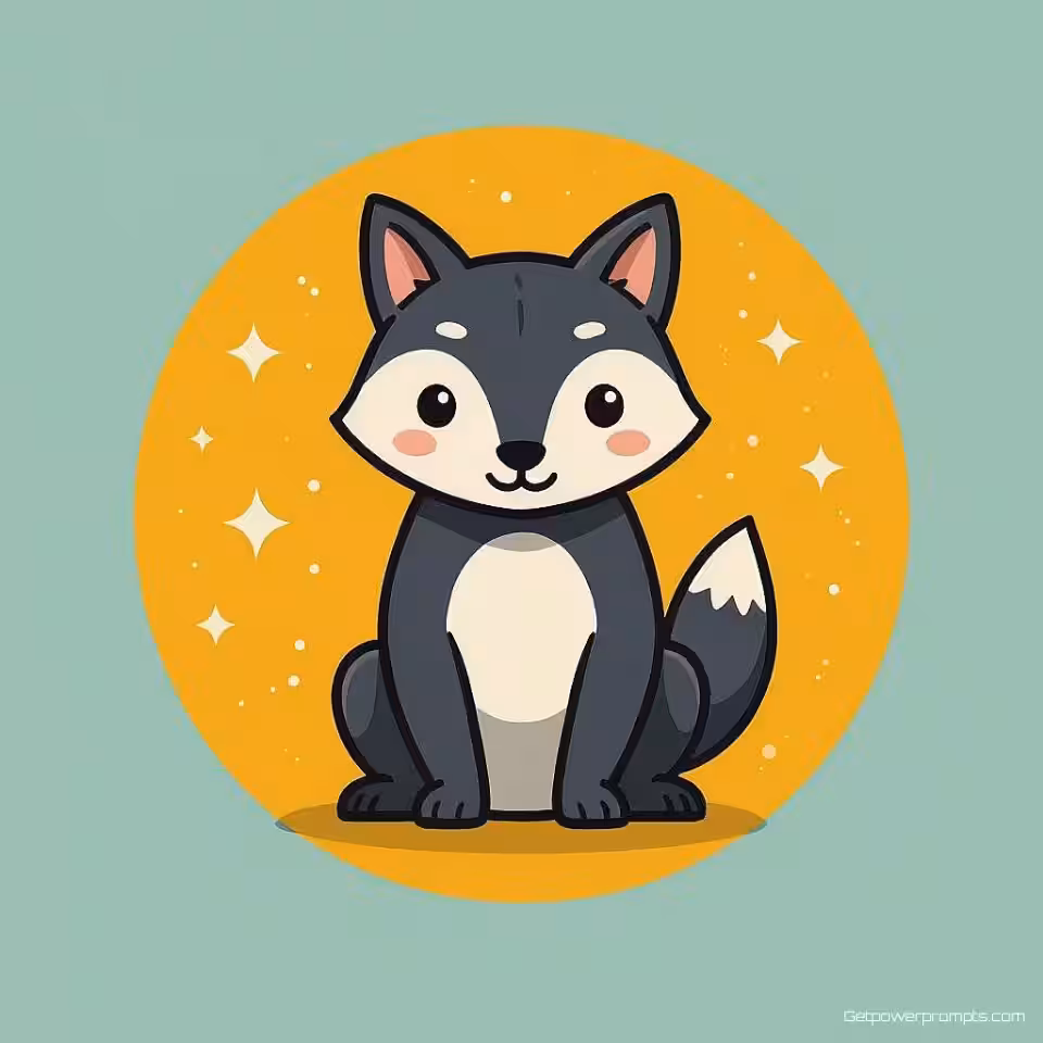 Dierenmascotte icoon, minimalistische illustratie, effen kleur achtergrond achtergrond, studiobelichting verlichting, monochroom kleurenschema kleurenschema, centraal perspectief perspectief, moderne merkidentiteit, symbolische representatie, schone iconografie, professionele branding esthetiek, scherpe focus, minimalistisch ontwerp