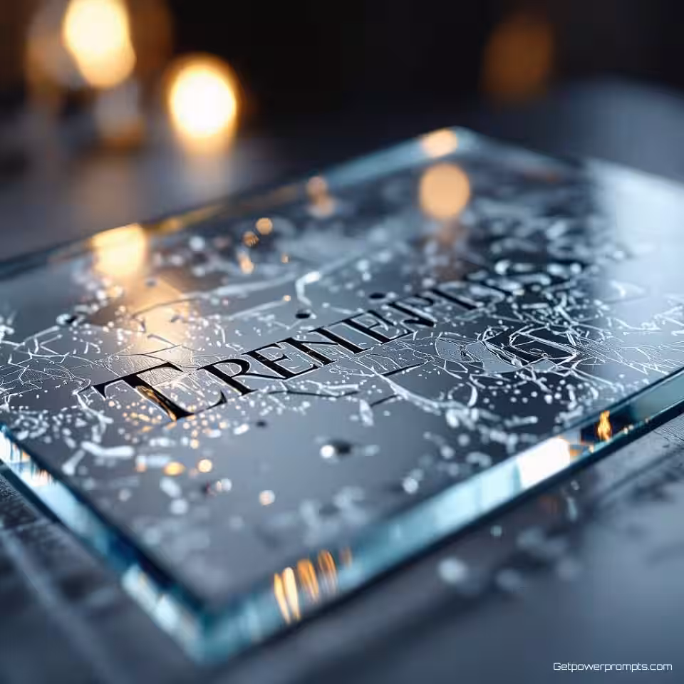 A, gegraveerd glasoppervlak, fotorealistisch, studio achtergrond achtergrond, studio verlichting verlichting, monochroom, close-up perspectief, matte textuur, precisie-graveerwerk, lichtdiffusie-effecten, elegante typografie, luxe branding esthetiek