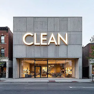 Strakke sans serif lettering, architecturale integratie, brutalistisch beton gevel, fotorealistische weergave weergave, zacht daglicht verlichting, stedelijke stadscontext omgeving, gebouwoppervlak installatie, professionele corporate identity, geïntegreerde typografie, stedelijk ontwerp esthetiek, realistische materiaaltextuur, contextuele branding