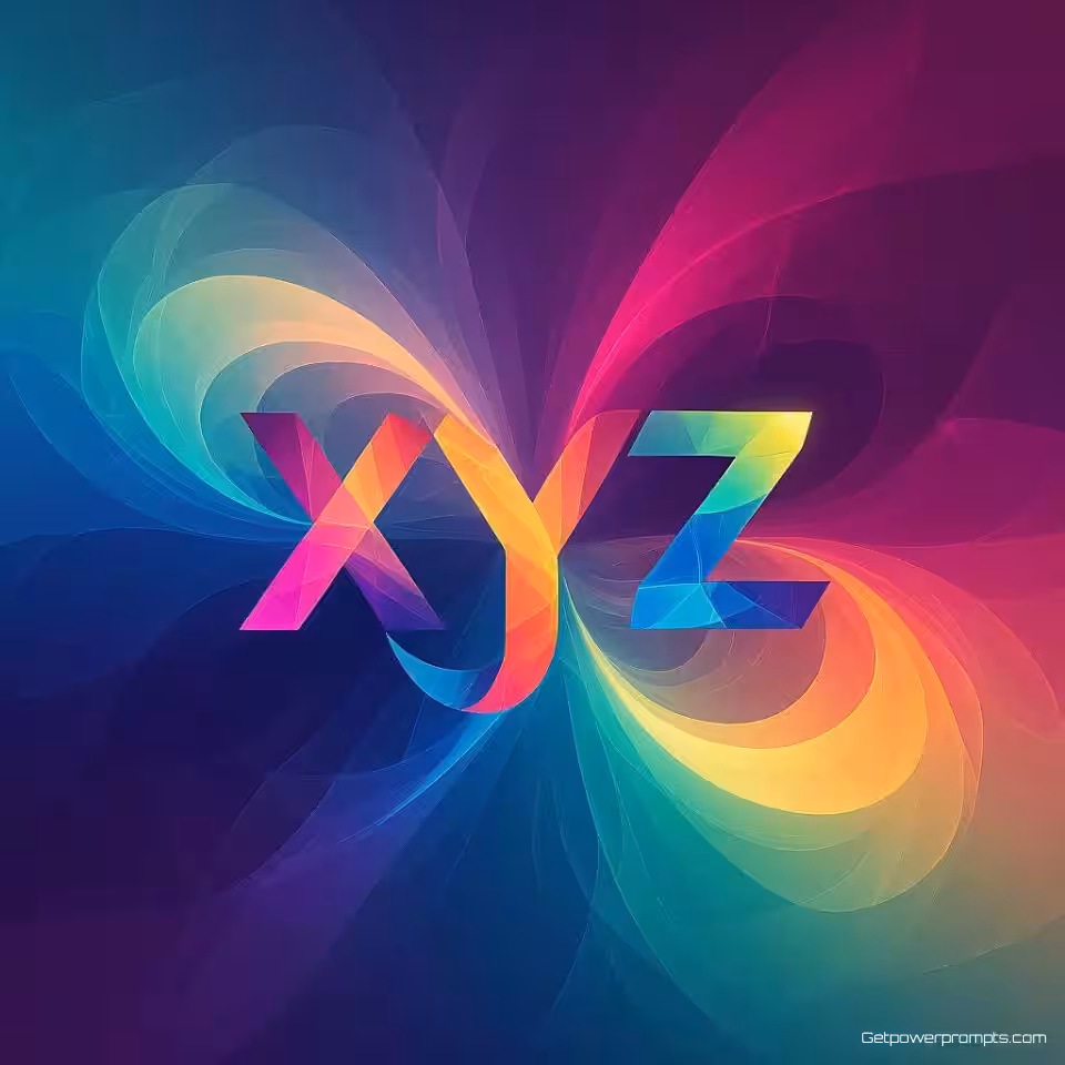 XYZ, abstracte digitale kunst digitale kunst, levendig kleurenschema kleurenschema, verloop achtergrond achtergrond, dramatische verlichting verlichting, abstracte compositie, moderne branding, creatieve typografie, artistieke interpretatie, levendig digitaal kunstwerk