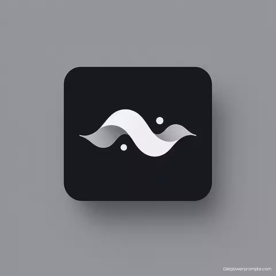 Digitale golf, minimalistisch icoonontwerp, effen kleur achtergrond, monochroom, gecentreerd lay-out, professioneel atmosfeer, branding identiteit, schone lijnen, symbolische representatie, visuele communicatie