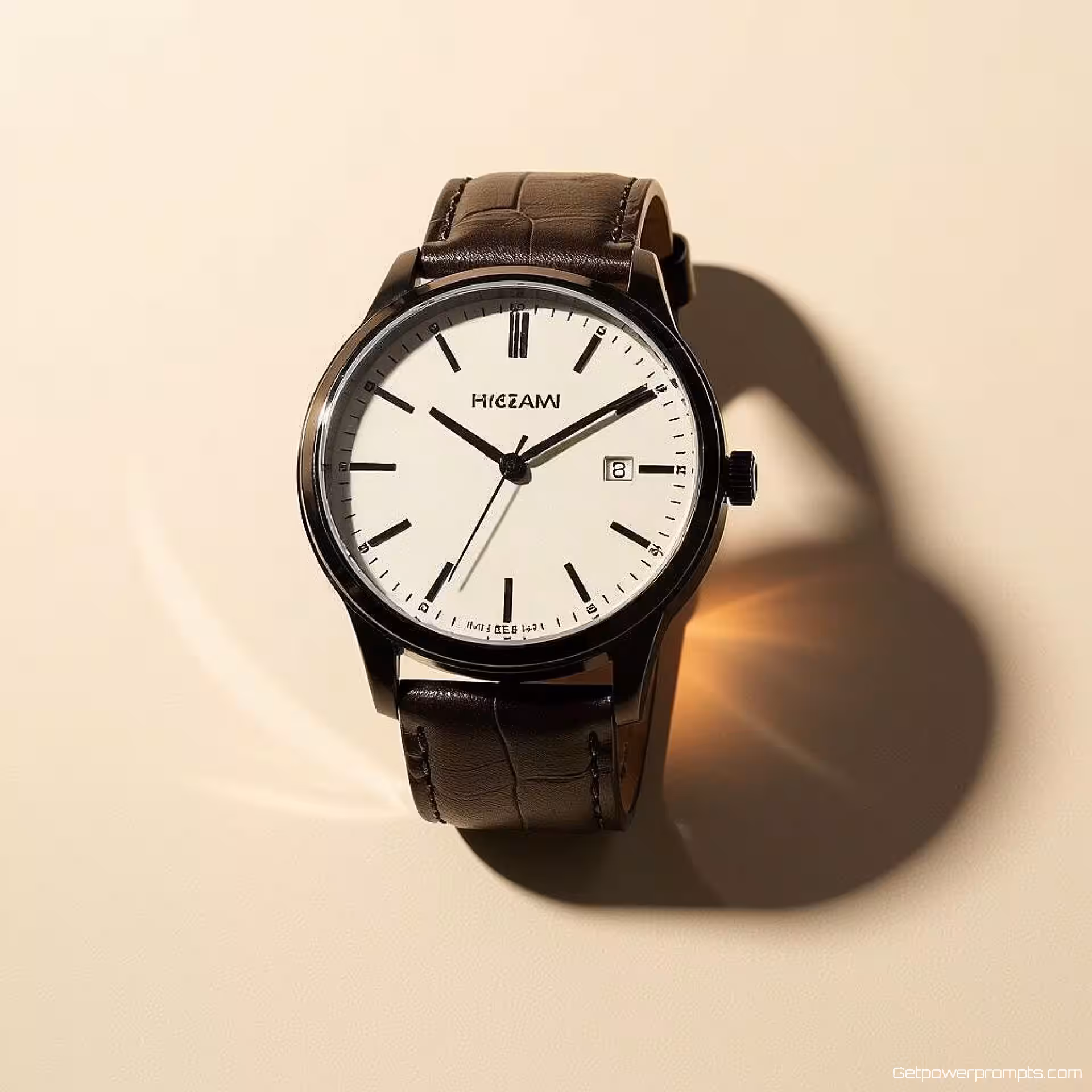 Horloge, silhouetfotografie, verloop achtergrond, tegenlicht verlichting, close-up perspectief, commerciële reclame-esthetiek, scherpe focus, monochroom, dramatische productomtrek, professionele displayadvertentie, minimalistische productpresentatie, hoog contrast verlichting