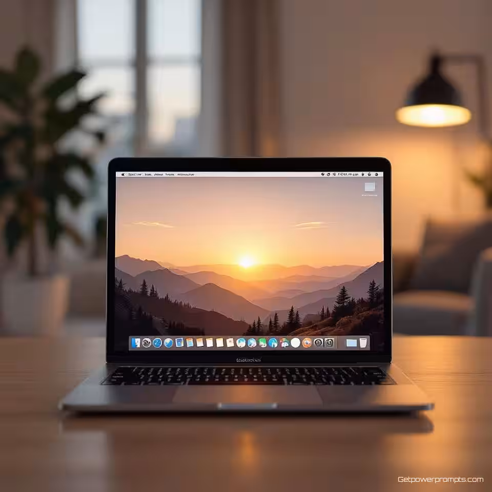 Moderne laptop, minimalistisch fotorealistisch, professioneel sfeer, gecentreerde compositie perspectief, monochroom kleurenschema, schone achtergrond, scherpe focus, negatieve ruimte, redactionele nieuwsbrief visual, professionele presentatie