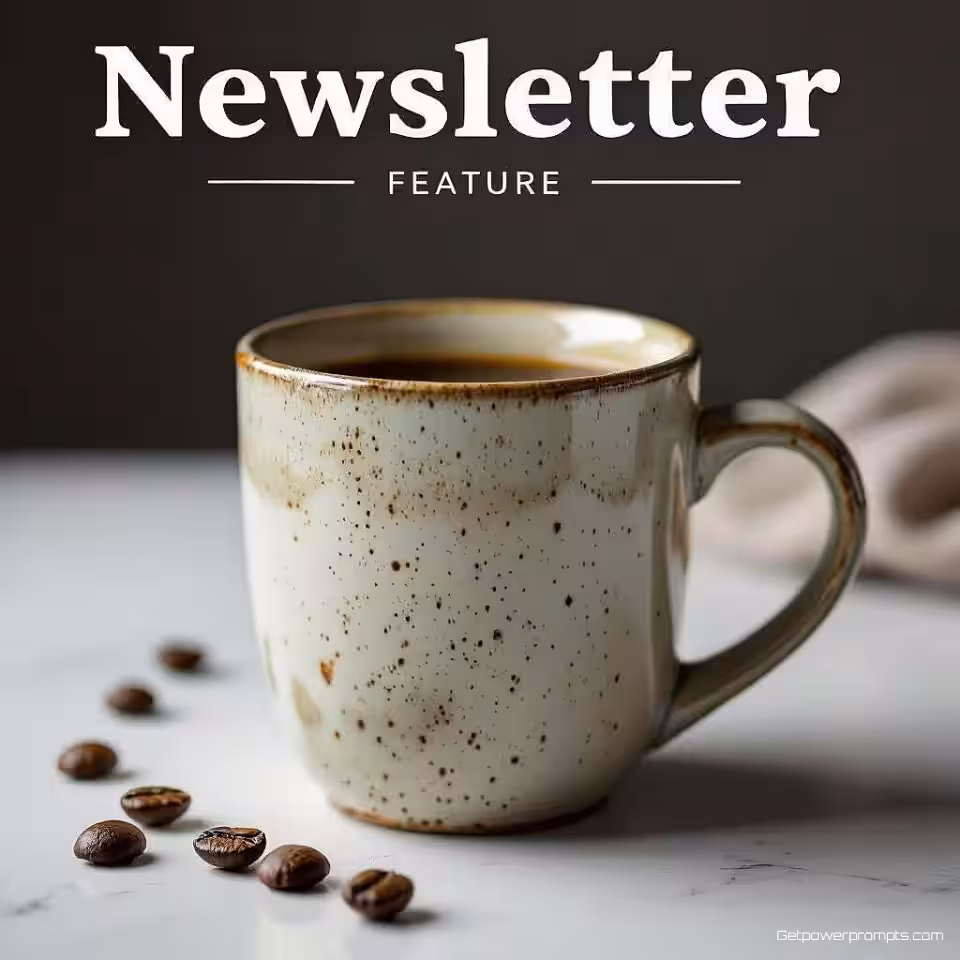 Ambachtelijke koffiemok, fotorealistisch, professioneel sfeer, close-up perspectief, zacht belichting, effen achtergrond, nieuwsbrieffunctieafbeelding, redactionele kwaliteit, professionele presentatie, tekstoverlayruimte, schone esthetiek, scherpe focus
