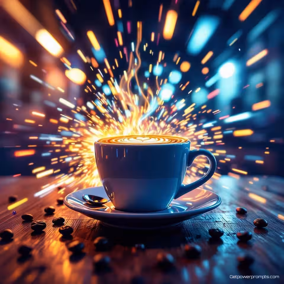 Ambachtelijk koffiekopje, fotorealistisch met bewegingsonscherpte, energiek sfeer, dynamisch perspectief, zacht licht belichting, warm kleurenschema, dynamische nieuwsbrief hero afbeelding, redactionele kwaliteit, professionele presentatie, bewegingseffect, boeiend visueel verhaal