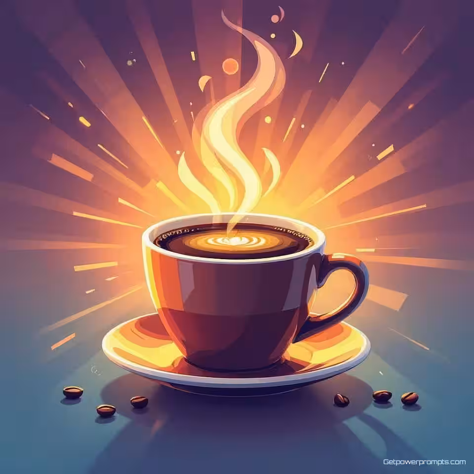 Ambachtelijke Gebrande Koffie, social media grafisch ontwerp, digitale illustratie stijl, energiek sfeer, verloop achtergrond, zacht belichting, levendige promotie-esthetiek, moderne compositie, opvallende visuele weergave, marketingaantrekkingskracht, professionele digitale kunst