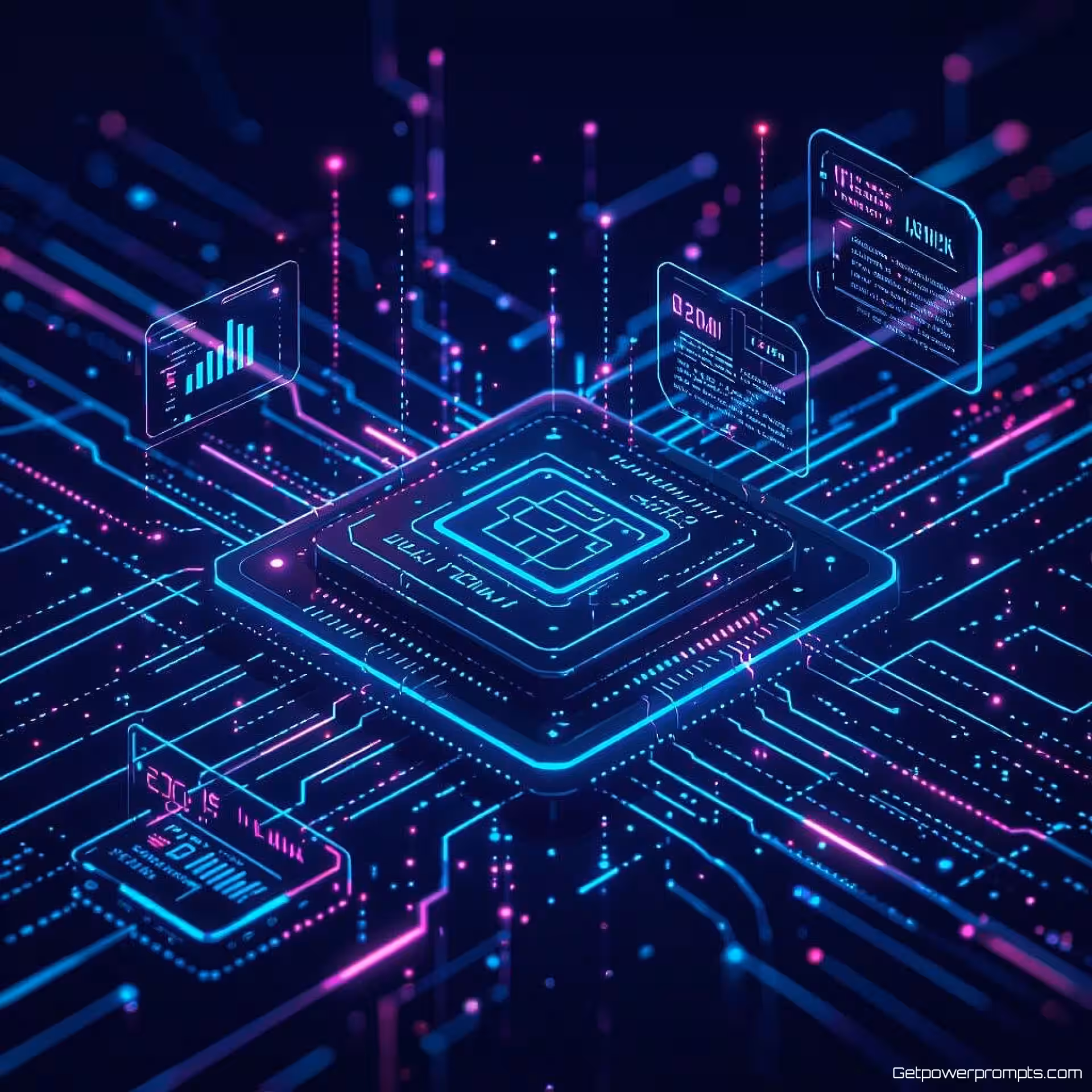 Startup technologie expo, cyberpunk esthetiek, futuristische sfeer sfeer, donker verloop achtergrond achtergrond, neon gloed verlichting verlichting, futuristische technologie-elementen, holografische interfaces, gloeiende neon accenten, cyberpunk esthetiek, digitale deeltjes, modern evenement banner ontwerp, schone typografie ruimte, sci-fi geïnspireerd, dynamische visuele effecten