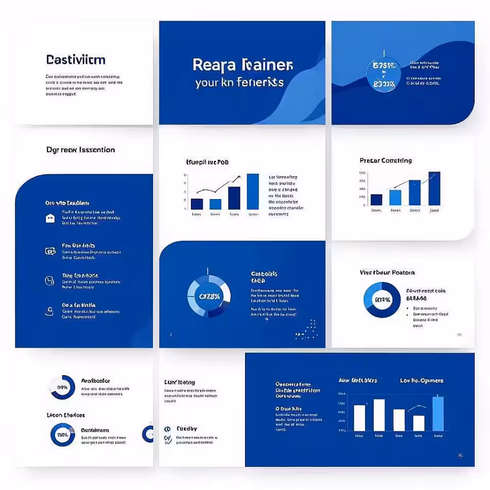 Productlancering, minimalistisch dia-ontwerp, professionele blauwe tinten kleurenschema, effen kleur achtergrond, gebalanceerd raster compositie, professionele marketingpresentatie, schone typografie-integratie, moderne zakelijke esthetiek, corporate visuele communicatie, data visualisatie-elementen, professioneel dia-formaat