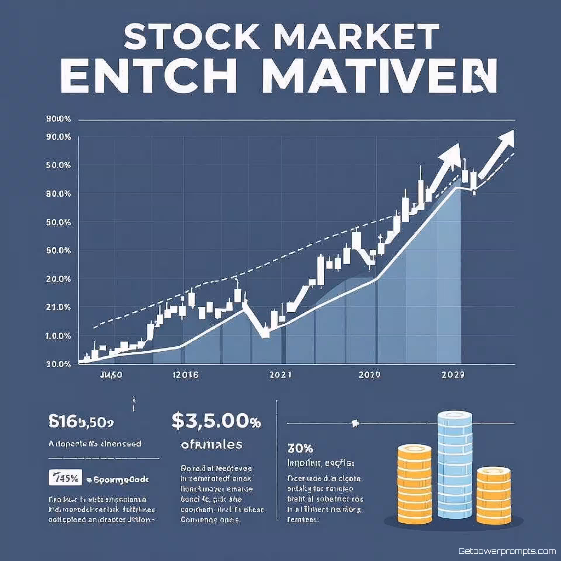 Aandelenmarktprestatiegrafiek, schone vectorillustratie, professionele zakelijke sfeer sfeer, blauwe en grijze tinten, redactionele financiële illustratie, datavisualisatie-elementen, economische verhaallijn, tijdschriftlay-out gereed, professioneel kunstwerk, schoon infographic-ontwerp, publicatiekwaliteit, moderne financiële grafieken