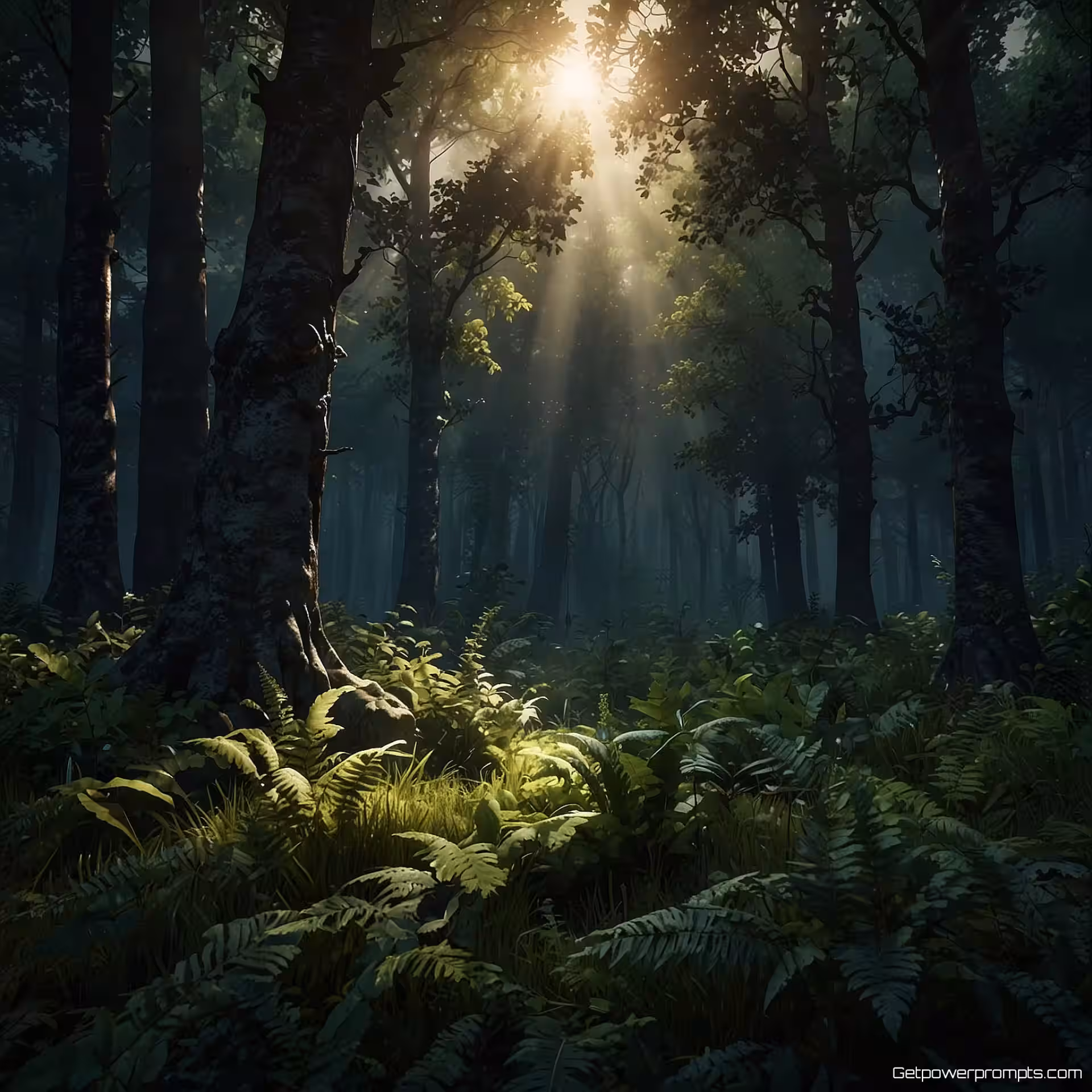 Boslandschap, 3D-rendering, professioneel sfeer, studio achtergrond, natuurlijk licht belichting, redactionele stijl, professionele compositie, tijdschriftkwaliteit