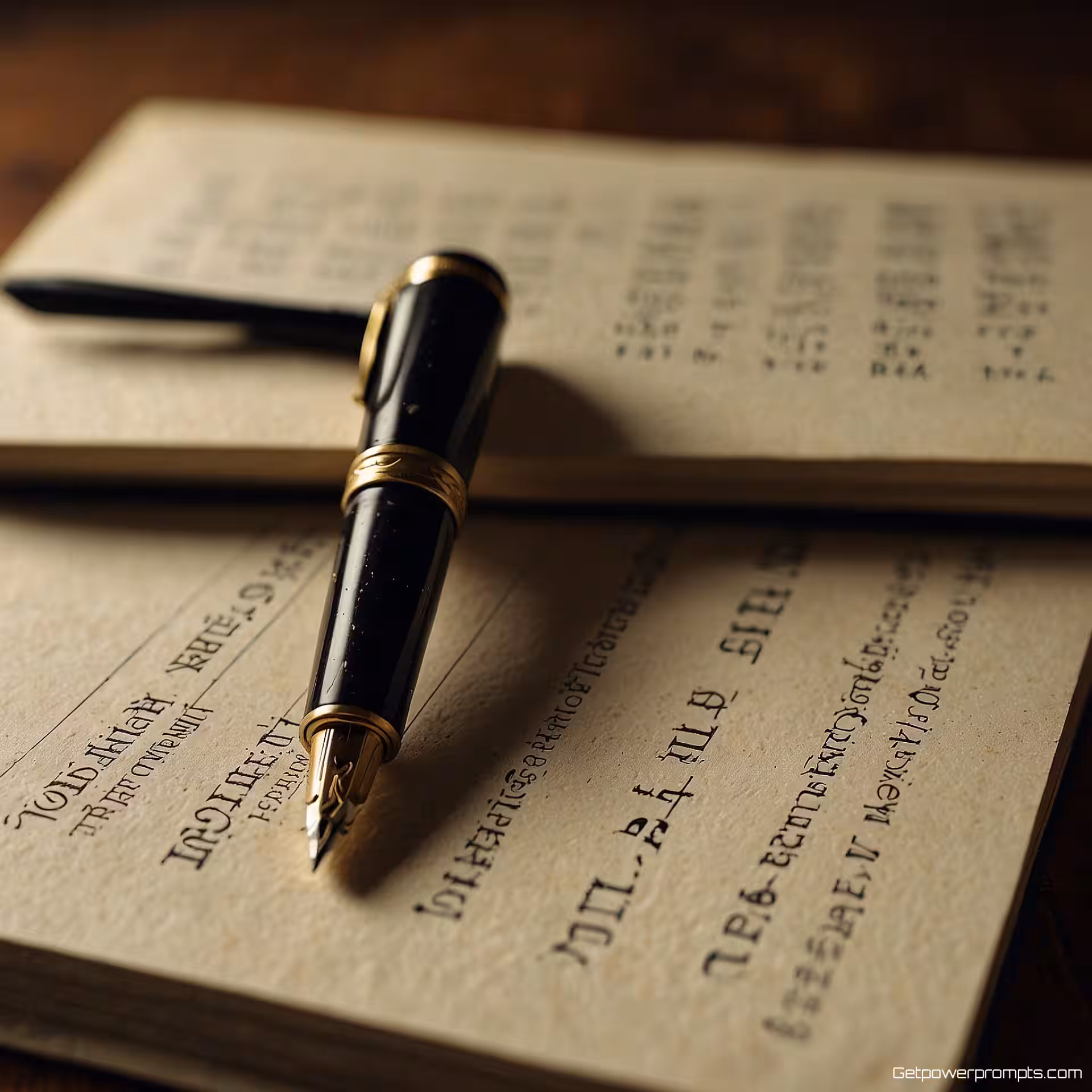 Vintage vulpen en notitieboek, redactionele stilleven fotografie, minimalistisch sfeer, close-up perspectief, zacht natuurlijk licht belichting, minimalistische achtergrond achtergrond, tijdschriftartikel, professionele styling, symbolische opstelling, narratieve compositie, geringe scherptediepte, redactionele kwaliteit