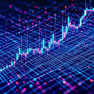 Websiteverkeersdata, glitch art infographic visualisatie, digitale kunst stijl, donker verloop achtergrond, neon cyberpunk kleurenschema, digitale vervormingseffecten, data corruptie esthetiek, pixelverplaatsing, RGB-splitsing, digitale ruis, moderne data visualisatie, professionele presentatie