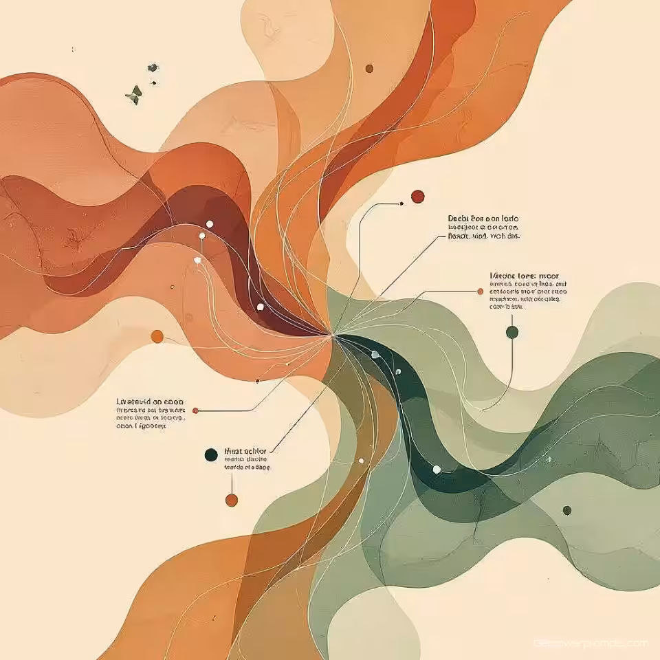 Migratiepatronen, organische infographic visualisatie, aquarelschildering stijl, organische textuur achtergrond, aardse kleuren kleurenschema, vloeiende natuurlijke vormen, verbonden datastromen, biomimetisch ontwerp, vloeiende overgangen, moderne ecologische visualisatie, professionele presentatie