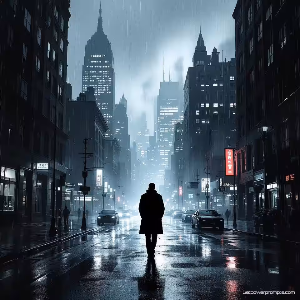 Schaduw Protocol, fotorealistisch mysterie thriller e-book omslag, donker stedelijk stadsgezicht achtergrond, dramatische noir verlichting verlichting, dreigende sfeer sfeer, noir esthetiek, dramatische schaduwen, stedelijke omgeving, regenachtige straten, detective elementen, subtiele aanwijzingen, professioneel boekomslag ontwerp, psychologische spanning