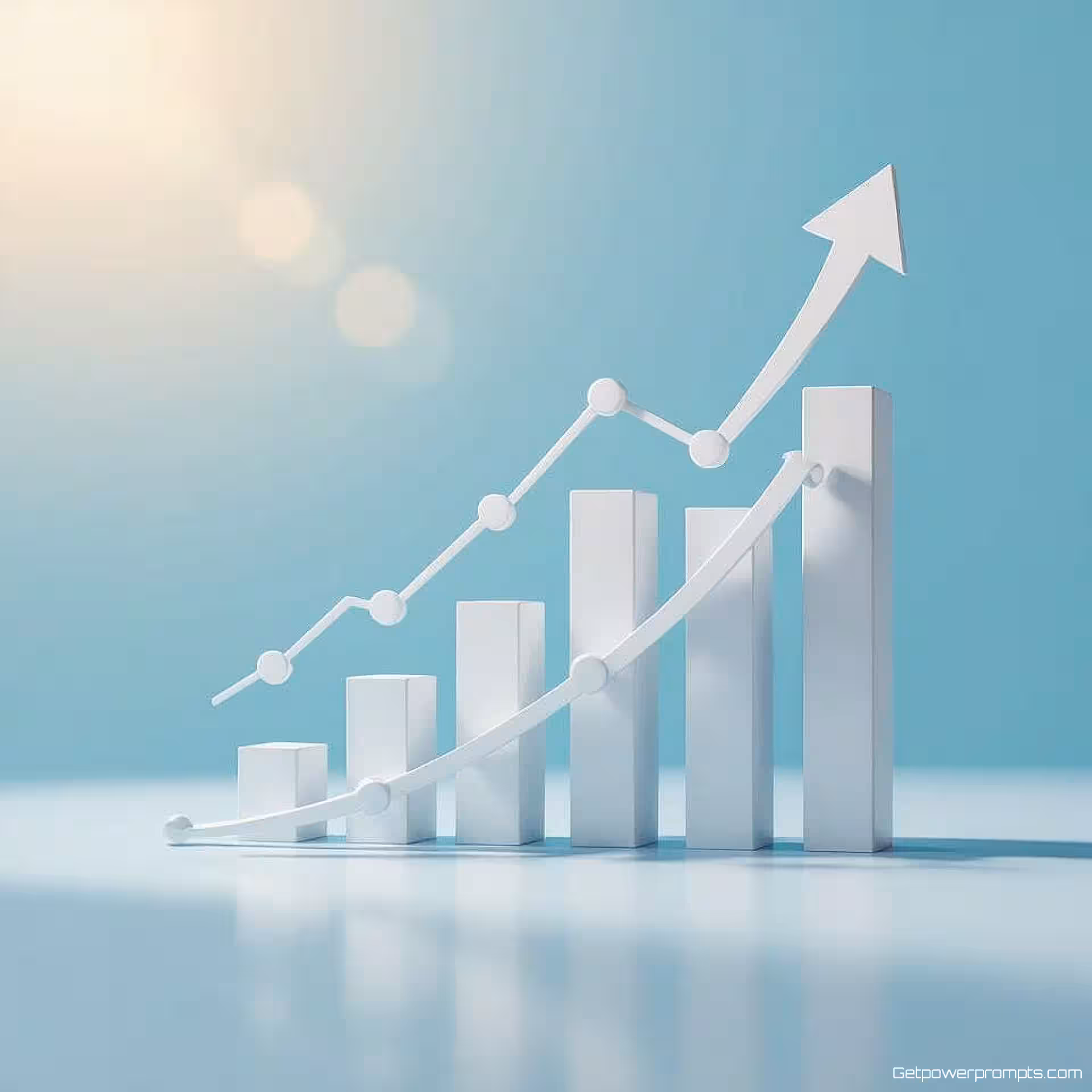 Stijgende grafiekelementen, fotorealistisch, professioneel sfeer, redactionele hoofdafbeelding, gecentreerd perspectief, minimalistisch achtergrond, monochroom, professionele whitepaper kopvisual, conceptueel verhaal, schoon modern esthetiek, zacht belichting, scherpe details, premium publicatiekwaliteit