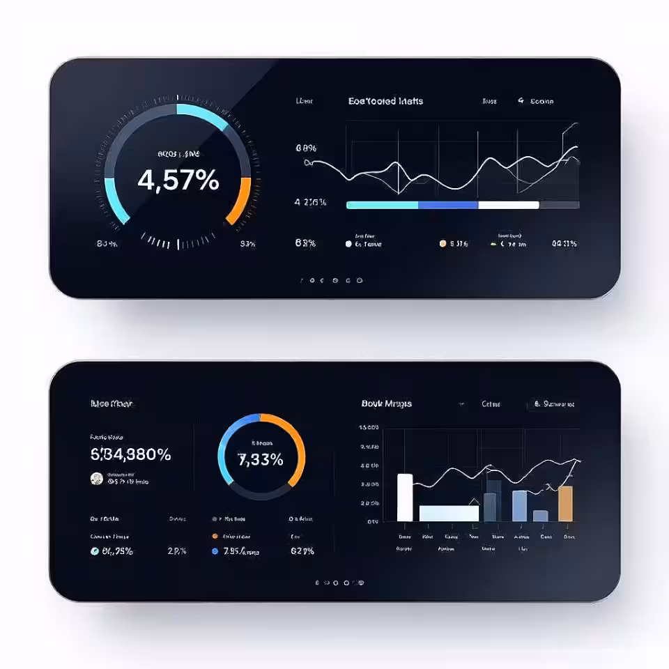 Klantretentiepercentage metrieken, fotorealistisch, professioneel sfeer, succesmetrieken dashboard visualisatie, effen kleur achtergrond, zacht daglicht verlichting, belangrijke prestatie-indicatoren weergave, data-gedreven resultaten presentatie, professionele analyse-interface, redactionele succesverhaal lay-out