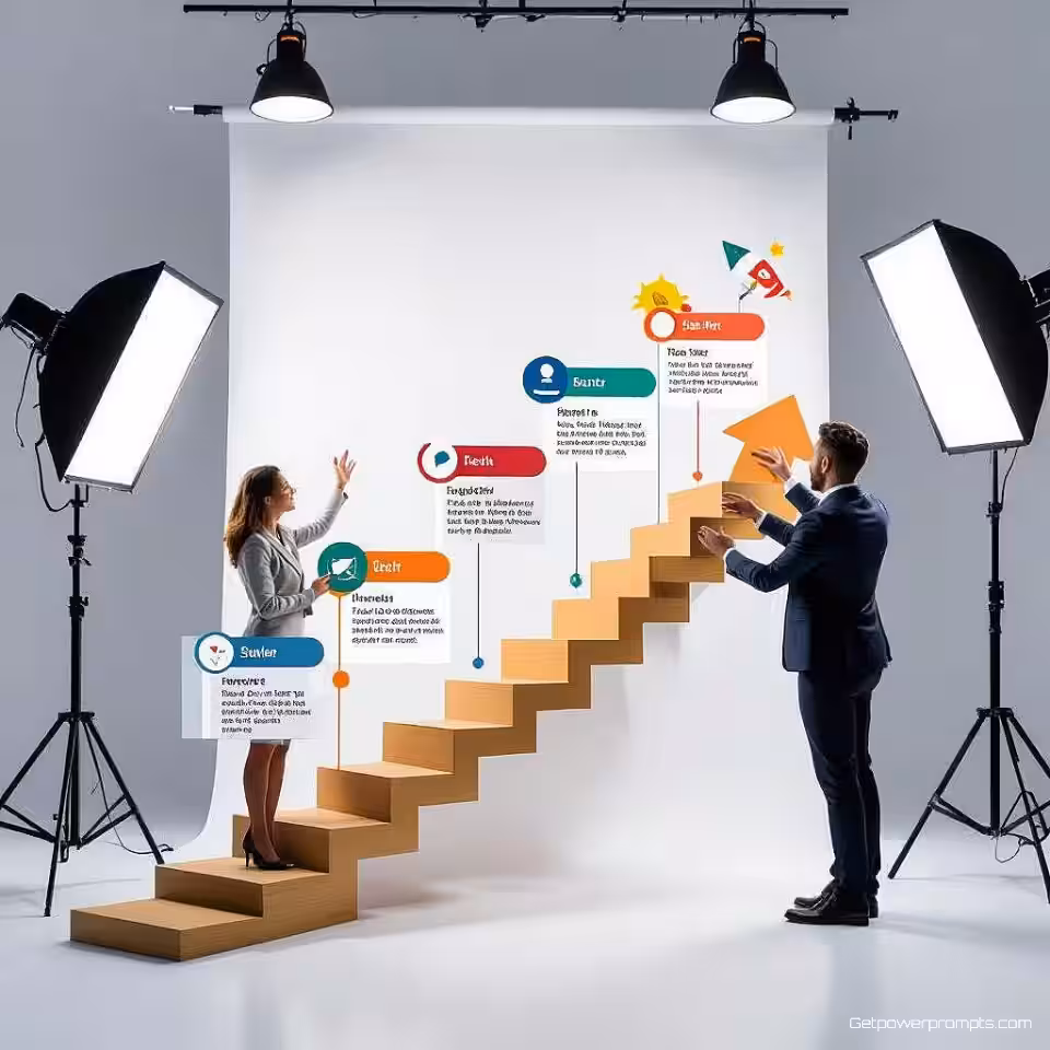 Productlancering mijlpalen, infographic, professioneel sfeer, tijdlijn infographic, schone witte achtergrond, natuurlijk licht verlichting, chronologische voortgangsvisualisatie, mijlpaalmarkeringen, redactionele tijdlijnopmaak, professionele casestudy-narratief