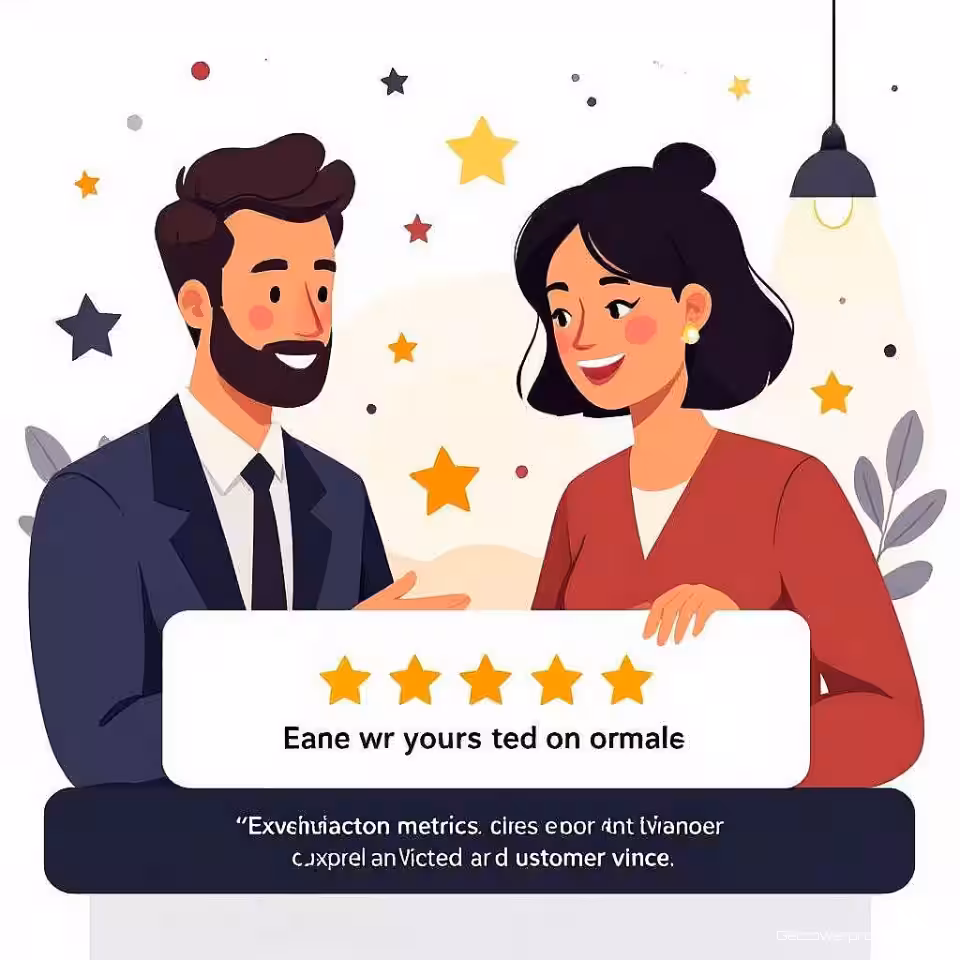 Klanttevredenheidsmetingen, illustratie, inspirerend sfeer, visualisatie van klantgetuigenis, minimalistisch achtergrond, zacht verlichting, ontwerp van citaatintegratie, illustratie van emotionele impact, professionele getuigenislay-out, redactionele klantstem, visuele feedbackrepresentatie, authentiek verhalen vertellen