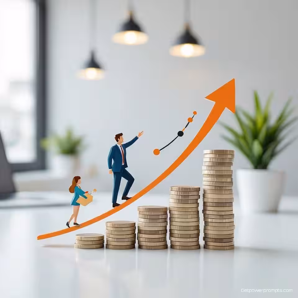 Startup schaalreis, infographic stijl, inspirerende sfeer sfeer, groeitraject visualisatie, schone witte achtergrond achtergrond, zachte verlichting verlichting, opwaartse progressiegrafiek, exponentiële groeicurve, mijlpaal prestatiemarkeringen, professionele bedrijfsgroei, redactioneel successtraject, visuele schaalillustratie