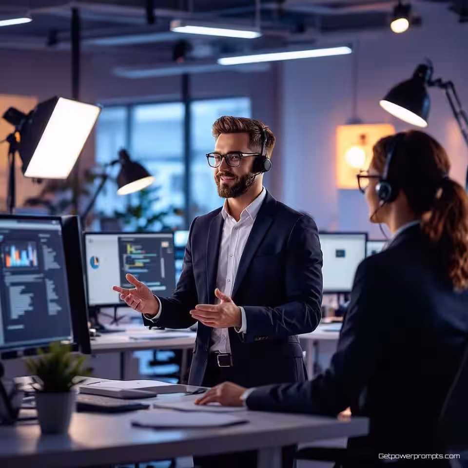 Klantenservice workflow, fotorealistisch, professioneel sfeer, probleem-oplossing concept visualisatie, studio achtergrond achtergrond, zacht licht verlichting, uitdaging-oplossing verhaal, redactionele casestudy lay-out, professioneel zakelijk inzicht, visuele verhaalvertelling