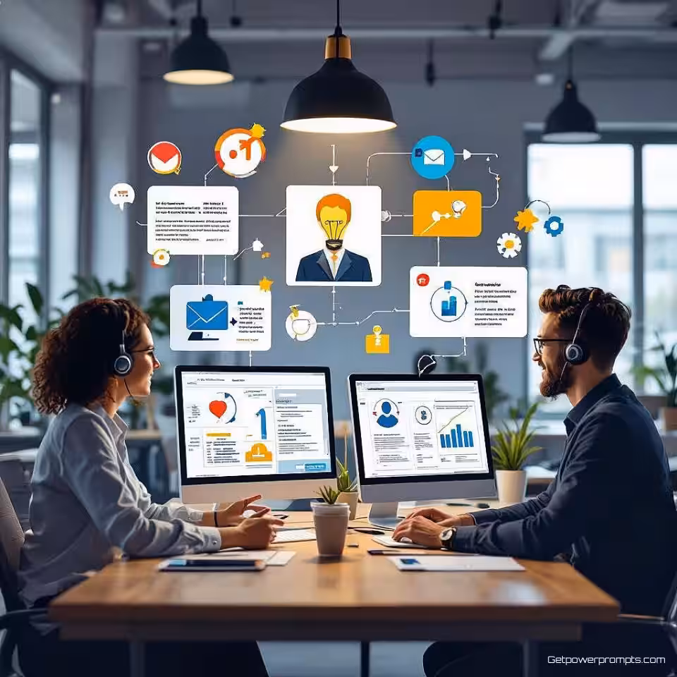 Klantenservice workflow, infographic illustratie, professioneel sfeer, probleem-oplossing concept visualisatie, studio achtergrond achtergrond, zacht licht verlichting, uitdaging-oplossing verhaal, redactionele casestudy lay-out, professioneel zakelijk inzicht, visuele verhaalvertelling