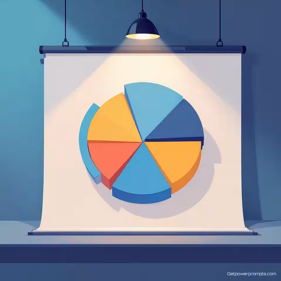 Cirkeldiagram, flat design, gradiënt achtergrond, studio verlichting verlichting, pastel, moderne dia-ontwerp, schone typografie, professionele presentatie, data-gerichte compositie, corporate esthetiek