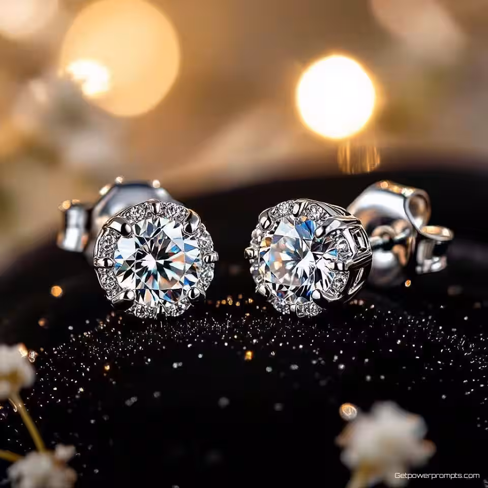 Zilveren oorstekers, macrofotografie, studiobelichting belichting, zwarte fluwelen achtergrond achtergrond, kleine scherptediepte, extreme close-up, ingewikkeld metaalwerk, edelsteendetails, warme tonen, fotorealistisch, gedetailleerd vakmanschap, reflecterende oppervlakken, fijne texturen