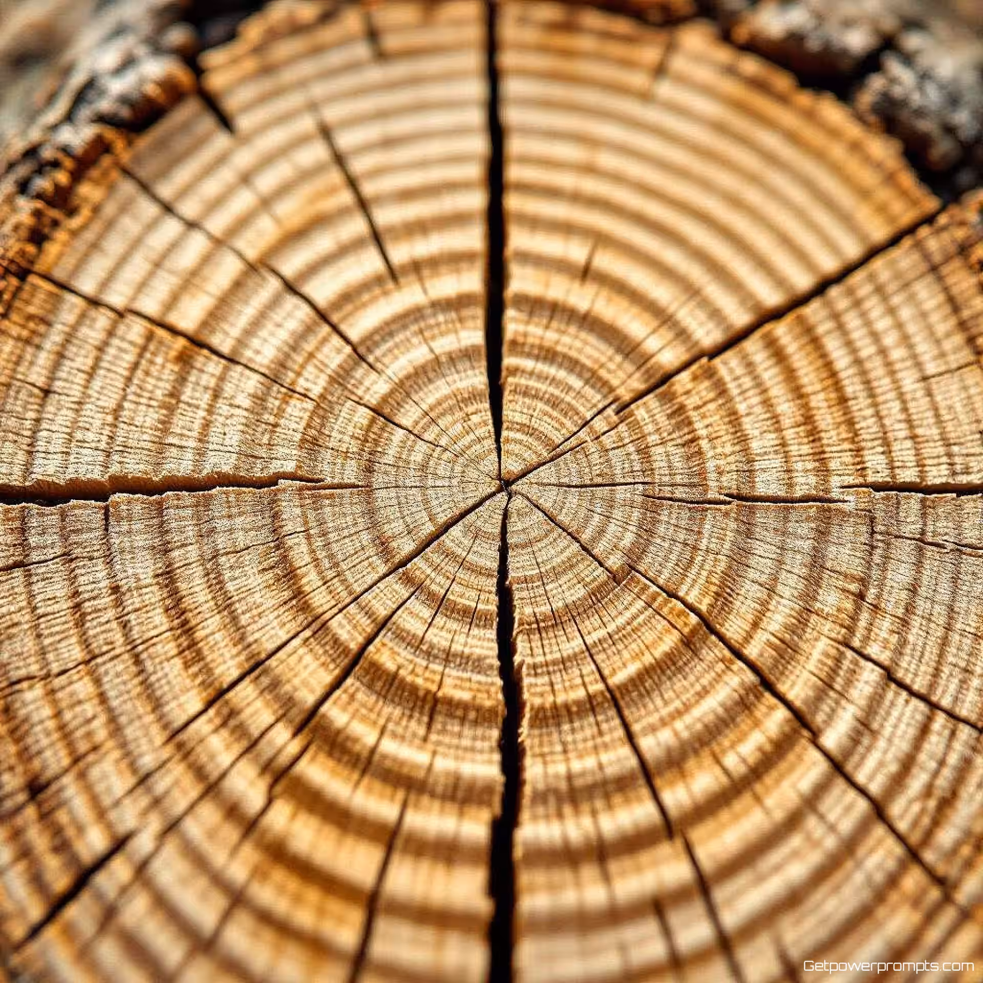 Dennenhout nerf, macrofotografie, natuurlijk zonlicht belichting, natuurlijke buitenachtergrond achtergrond, ondiepe scherptediepte, extreme close-up, ingewikkelde houtnervatuurpatronen, warme aardetinten, fotorealistisch, gedetailleerde natuurlijke texturen, groeiringen, schorspatronen, organische oppervlaktedetails