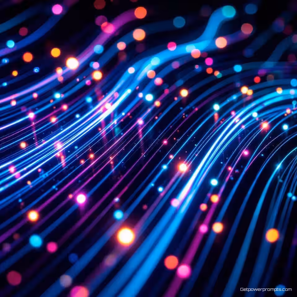 Glasvezelkabel, abstracte lichtschilderkunst fotografie, etherisch, neonkleuren, lange belichting, experimentele compositie, zachte diffuse verlichting verlichting, zwarte achtergrond achtergrond, dynamische bewegingssporen, etherische sfeer, creatieve lichtpatronen