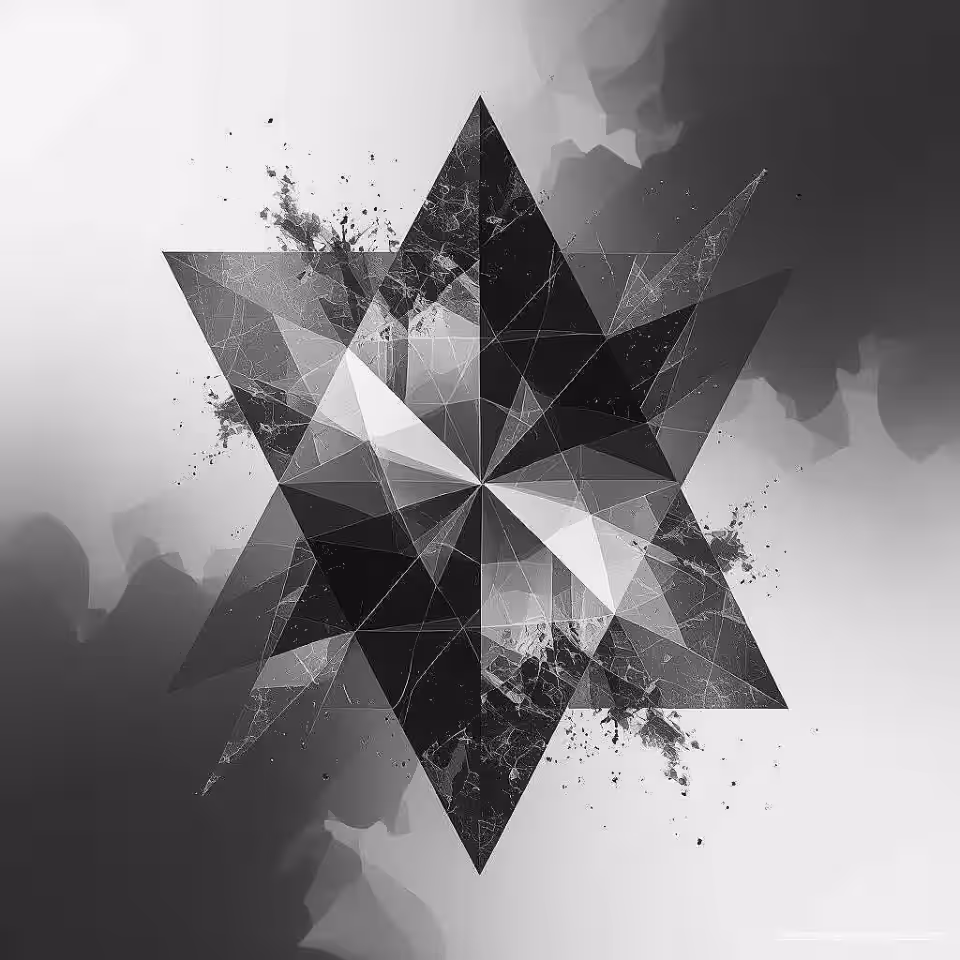 Geometrische vormen met organische texturen, experimentele dubbele belichting fotografie, fotorealistisch, monochroom, zacht natuurlijk licht belichting, wazig achtergrond, gelaagde compositie, transparante overlays, etherisch mengen, abstracte fusie, meervoudige belichtingstechniek, droomachtige sfeer, experimentele fotografie