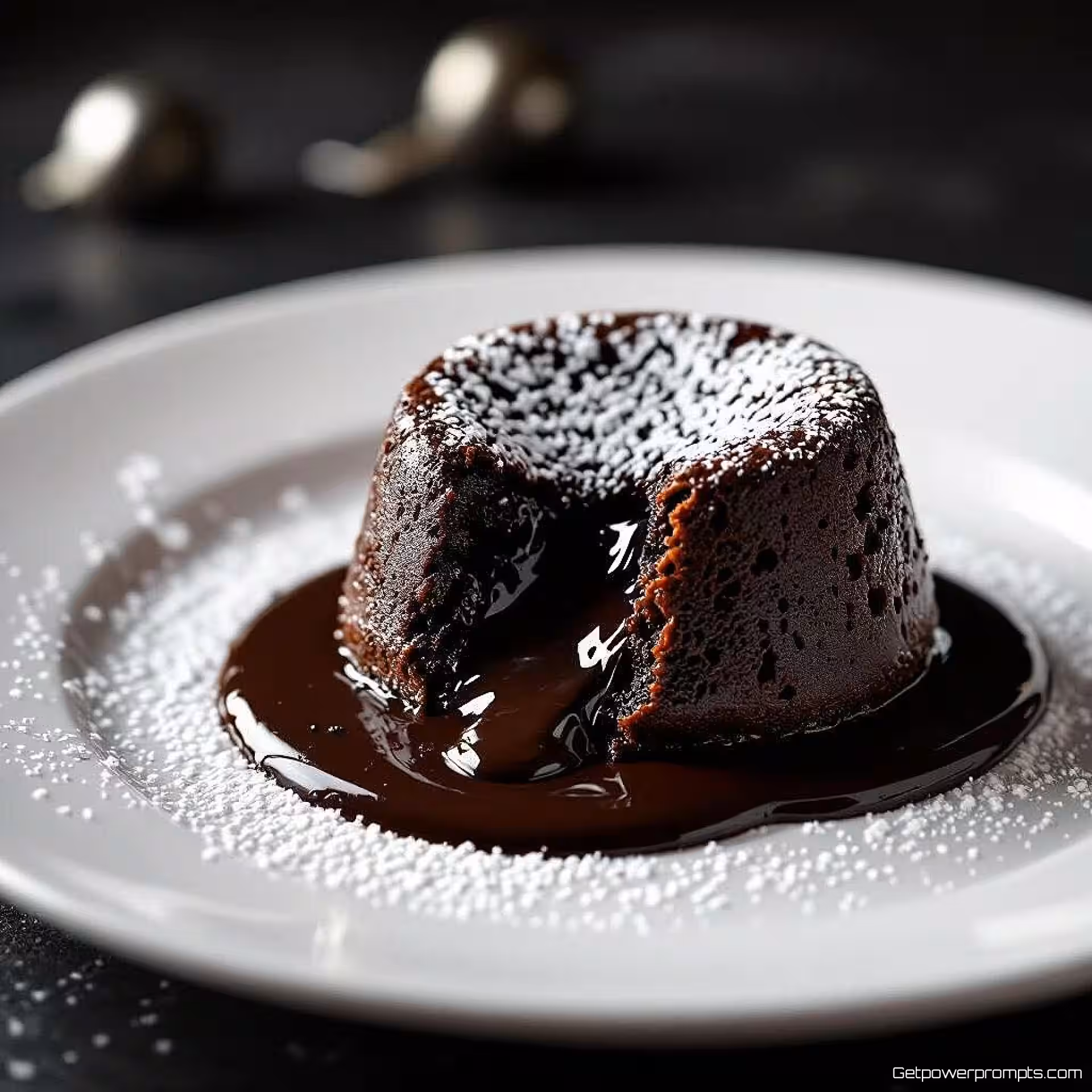 Chocolade lava cake, zwart-wit voedsel fotografie, fijne kunst, close-up perspectief, dramatisch belichting, dramatisch sfeer, culinaire presentatie, textuur details, monochrome tonen, fijne kunst esthetiek, professionele kwaliteit, dramatische schaduwen