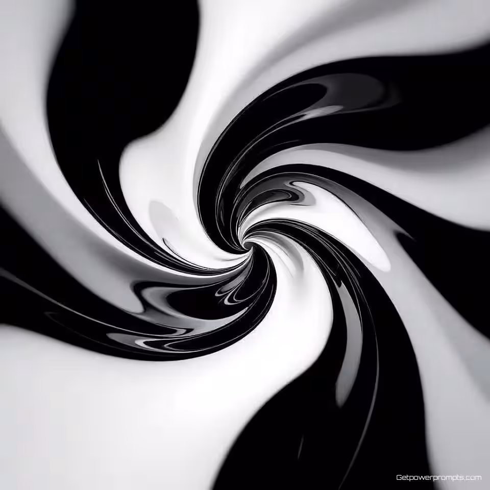 Vloeibare bewegingspatronen, zwart-wit abstracte fotografie, minimalistisch, close-up perspectief, dramatische belichting belichting, mysterieus sfeer, experimentele vormen, textuurpatronen, hoog contrast monochroom, esthetiek van beeldende kunst, professionele kwaliteit