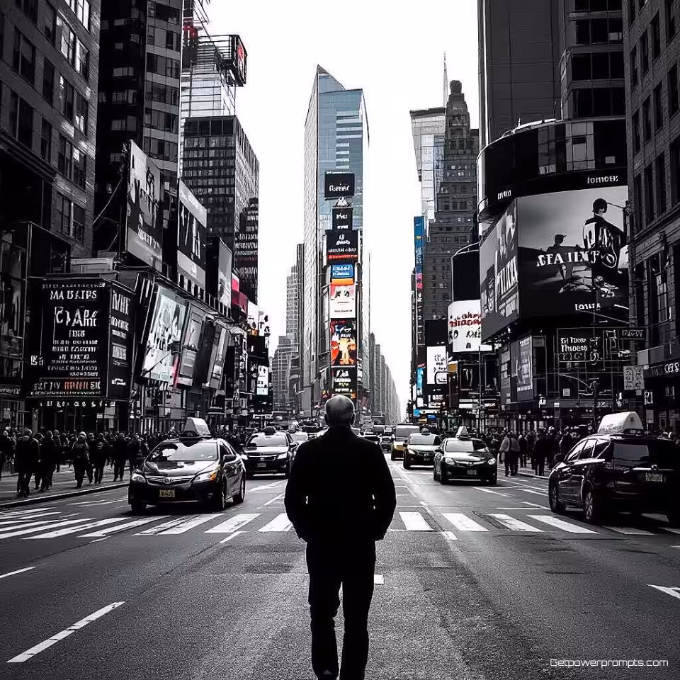 Drukke stadstraat, zwart-wit documentaire fotografie, omgevingsportret perspectief, natuurlijk omgevingslicht belichting, authentieke sfeer sfeer, authentieke momenten, fotojournalistieke stijl, monochrome tonen, spontaan realisme, omgevingscontext, professionele kwaliteit