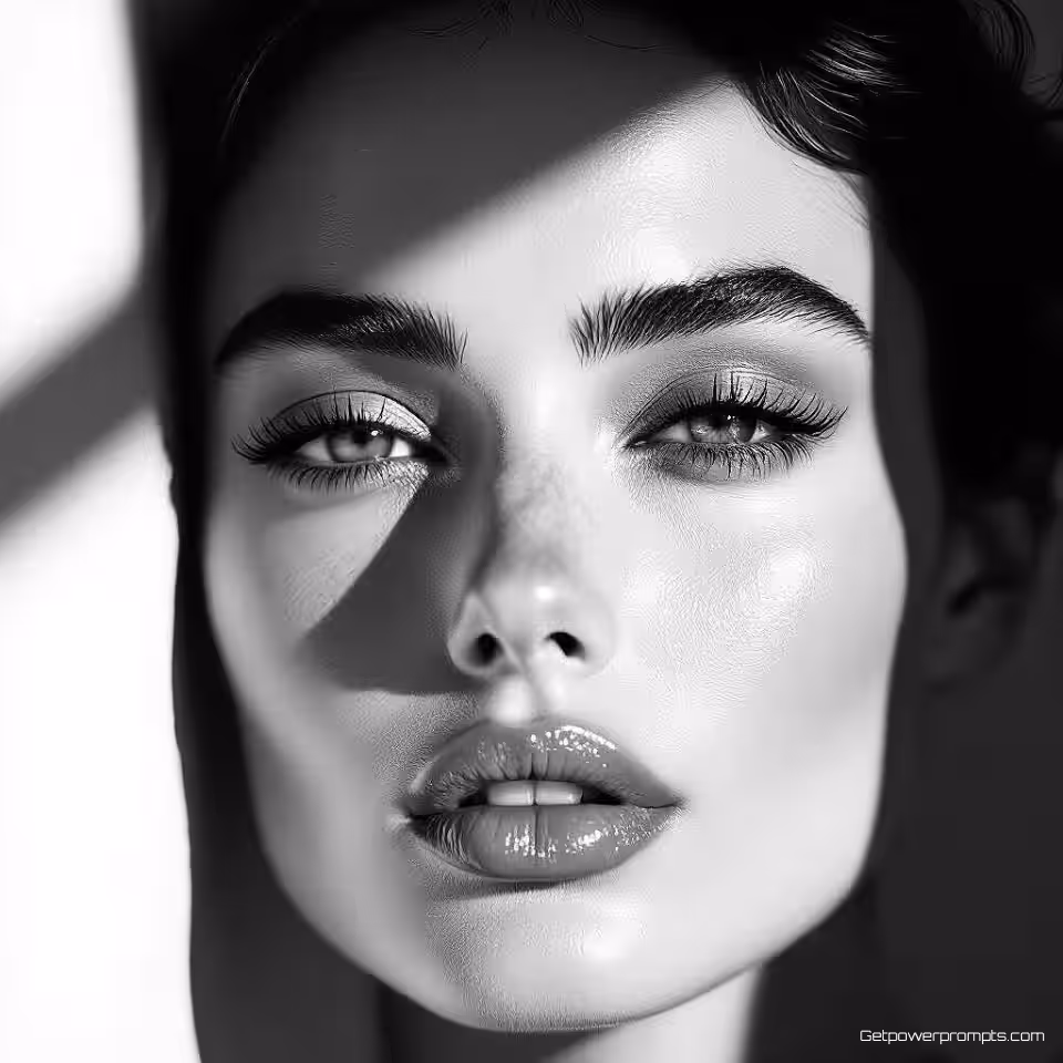 Expressief menselijk gezicht, zwart-wit fotografie, close-up perspectief, dramatische belichting belichting, serieus sfeer, minimalistische esthetiek, hoog contrast, galerij kwaliteit afdruk, fijne kunst wanddecoratie, monochrome tonen, dramatische schaduwen, tijdloze kwaliteit, artistieke expressie