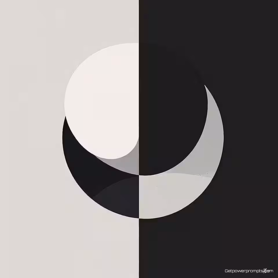 Abstracte vorm, minimalistische kunst, digitale schilderkunst stijl, gecentreerde compositie perspectief, monochroom kleurenschema, effen kleur achtergrond, galeriekwaliteit print, negatieve ruimte, schoon esthetisch, museumtentoonstelling gereed, professionele kunstprint, subtiele texturen