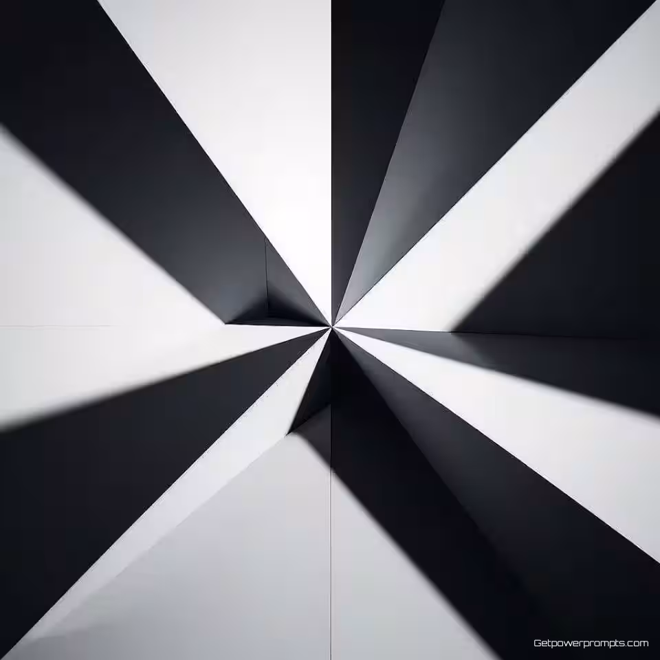 Geometrische vormen, abstracte fotografie, minimalistisch stijl, close-up perspectief, dramatische verlichting verlichting, monochroom kleurenschema, artistieke interpretatie, creatieve visuele expressie