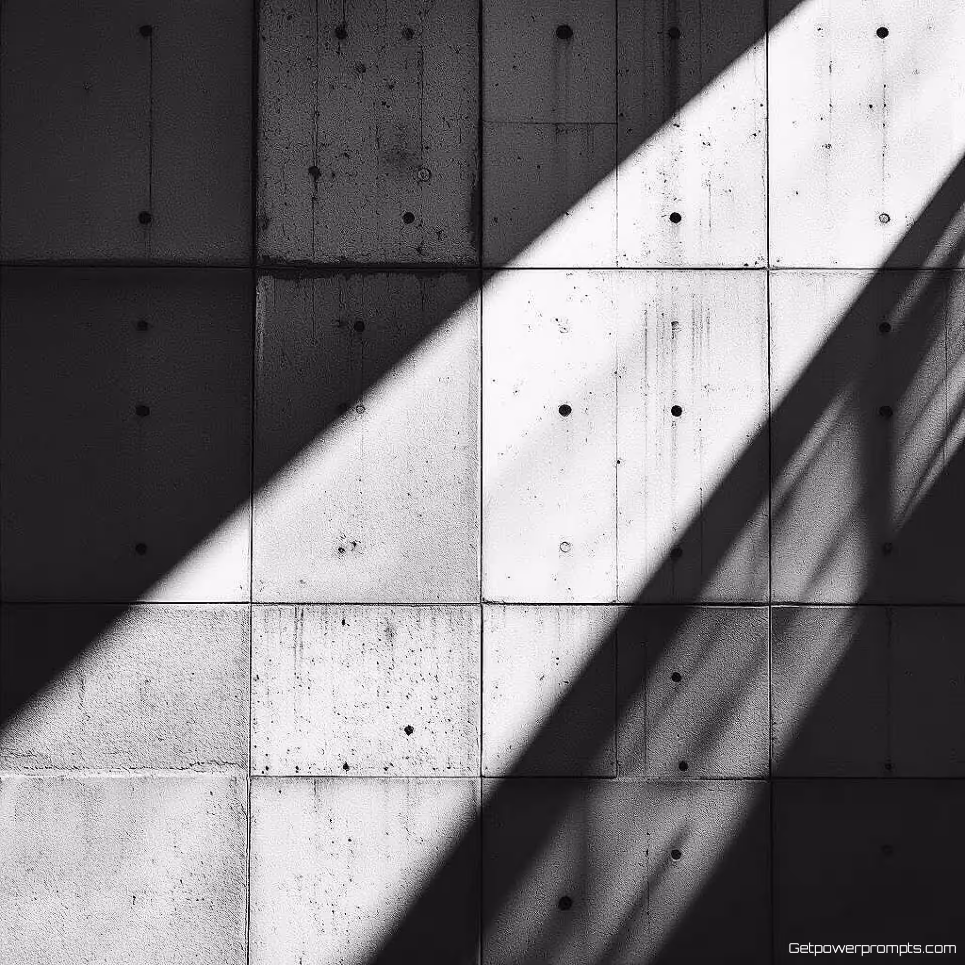 Gevel van gebouw, fijne kunst zwart-wit fotografie, minimalistisch esthetiek, close-up perspectief, dramatische zijbelichting belichting, dramatisch atmosfeer, monochrome tonen, hoog contrast, galerij tentoonstellingskwaliteit, tijdloze artistieke expressie, dramatische schaduwen, getextureerde details